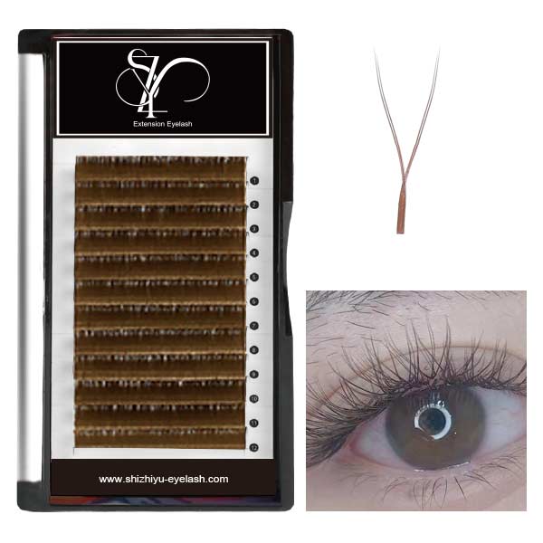 CARAMEL COLOR YY EYELASHES | shizhiyu